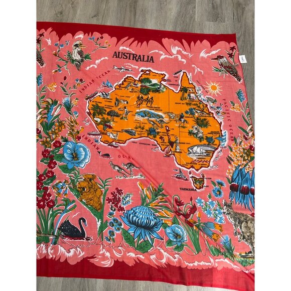 Australia Sarong XL Tourist map animals Ozar Featherdale Wildlife park - Picture 2 of 7